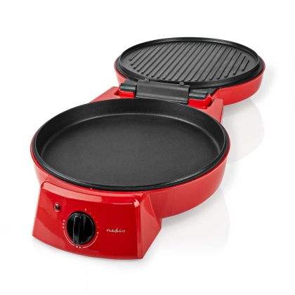 Pizzamaker en Grill | 30 cm | Regelbare temperatuur | 1800 W