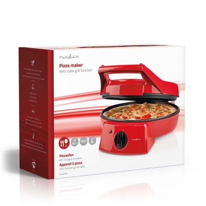 Pizzamaker en Grill | 30 cm | Regelbare temperatuur | 1800 W