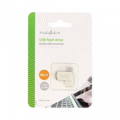 Flash Drive | 64 GB | USB-A / USB-C™ | Leessnelheid: 90 MB/s | Schrijfsnelheid: 20 MB/s