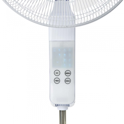 SmartLife Ventilator | Wi-Fi | 400 mm | Verstelbare hoogte | Draait automatisch | 3 Snelheden | Tijdschakelaar | Afstandsbediening | Android™ / IOS | Wit