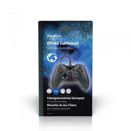 Gamepad | USB Type-A | USB Gevoed | PC | Aantal knoppen: 12 | Kabellengte: 1.60 m | Zwart