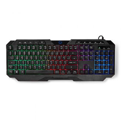 Bedraad Gaming Toetsenbord | USB Type-A | Membrane Toetsen | LED | QWERTZ | Duits | USB Gevoed | Lengte stroomkabel: 1.30 m | Multimedia