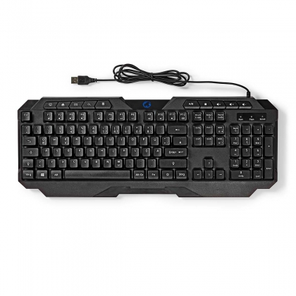 Bedraad Gaming Toetsenbord | USB Type-A | Membrane Toetsen | LED | QWERTZ | Duits | USB Gevoed | Lengte stroomkabel: 1.30 m | Multimedia