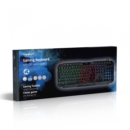 Bedraad Gaming Toetsenbord | USB Type-A | Membrane Toetsen | LED | AZERTY | Frans | USB Gevoed | Lengte stroomkabel: 1.30 m | Multimedia