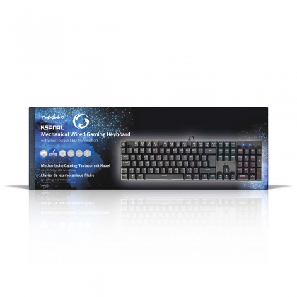 Bedraad Gaming Toetsenbord | USB Type-A | Mechanische Toetsen | LED | QWERTZ | Duits | USB Gevoed | Lengte stroomkabel: 1.50 m | Gaming