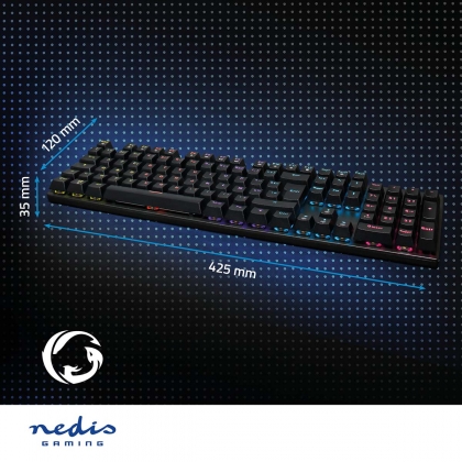 Bedraad Gaming Toetsenbord | USB Type-A | Mechanische Toetsen | LED | AZERTY | Frans | USB Gevoed | Lengte stroomkabel: 1.50 m | Gaming