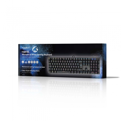 Bedraad Gaming Toetsenbord | USB Type-A | Mechanische Toetsen | LED | AZERTY | Frans | USB Gevoed | Lengte stroomkabel: 1.50 m | Gaming