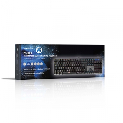 Bedraad Gaming Toetsenbord | USB Type-A | Mechanische Toetsen | LED | QWERTY | Scandinavisch | USB Gevoed | Lengte stroomkabel: 1.50 m | Gaming