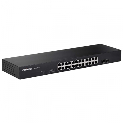 26-poorts gigabit-switch met 2 SFP-poorten