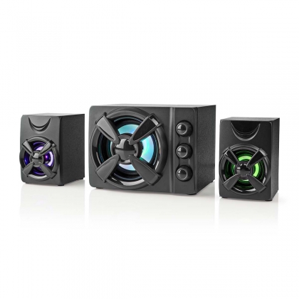 Gaming Speaker | Speaker-kanalen: 2.1 | USB Gevoed | 3,5 mm Male | 33 W | LED | Volumebediening