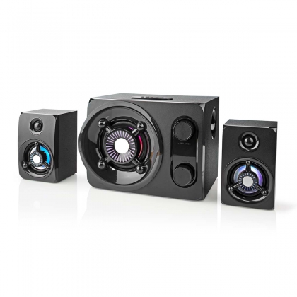 Gaming Speaker | Speaker-kanalen: 2.1 | Netvoeding | 3,5 mm Male | 75 W | LED | Volumebediening