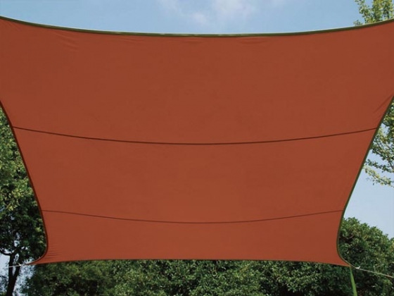 ZONNEZEIL - VIERKANT - 3.6 x 3.6 m - KLEUR: TERRACOTTA