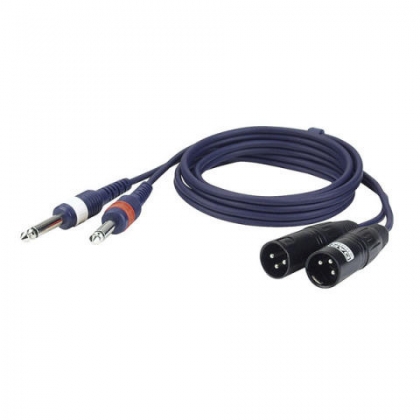 DAP 2 X XLR MALE - 2 X JACK MALE 1,5 MTR