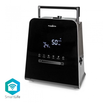 SmartLife Luchtbevochtiger | 110 W | Met Koele en Warme mist | 5.5 l | Hygrometer | Timer | Afstandsbediening | Nachtstand | Zwart