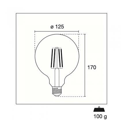 LED Vintage Filament Lamp E27 11W 1521 lm 2700 K