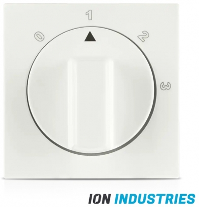 ION j1/V1 3-STANDEN DRAAIKNOP MET NULSTAND ALPIN WIT