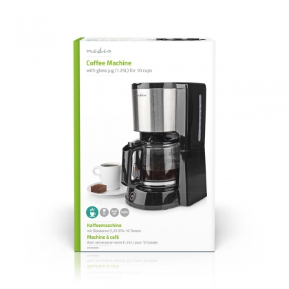 Koffiezetapparaat | Filter Koffie | 1.5 l | 12 Kopjes | Warmhoudfunctie | Zilver / Zwart