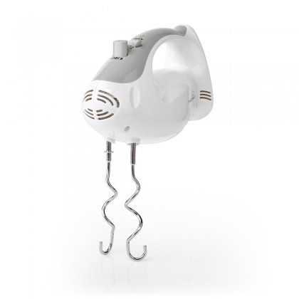 Handmixer | 200 W | 5-Snelheden | Turbo-functie | 2 Deeghaken / 2 Kloppers | Grijs / Wit