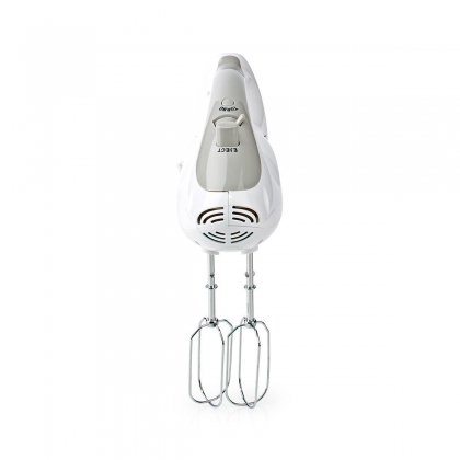 Handmixer | 200 W | 5-Snelheden | Turbo-functie | Draaikom / 2 Deeghaken / 2 Kloppers | Grijs / Wit