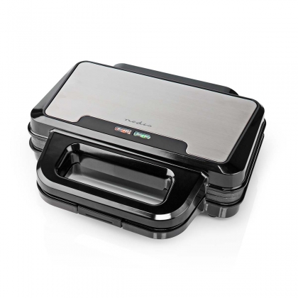 Sandwich maker | 900 W | 26.8 x 14.5 cm | Automatische temperatuurregeling | Aluminium / Kunststof