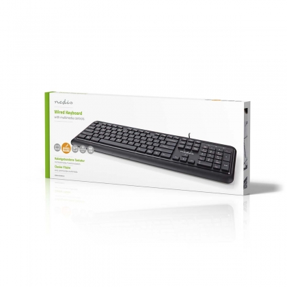 Bedraad Toetsenbord | USB-A | Multimedia | QWERTY | US Internationaal | Numeriek toetsenbord