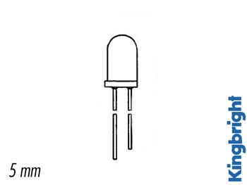 5mm LEDS MET INTERNE WEERSTAND 12V ROOD DIFFUUS