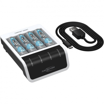 ANSMANN COMFORT SMART BATTERIJLADER INCL 4X NIMH AA 2100mAh