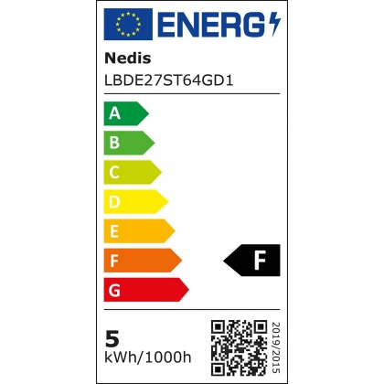 LED-Filamentlamp E27 | ST64 | 4.9 W | 470 lm | 2100 K | Dimbaar | Extra Warm Wit | Retrostijl | 1 Stuks