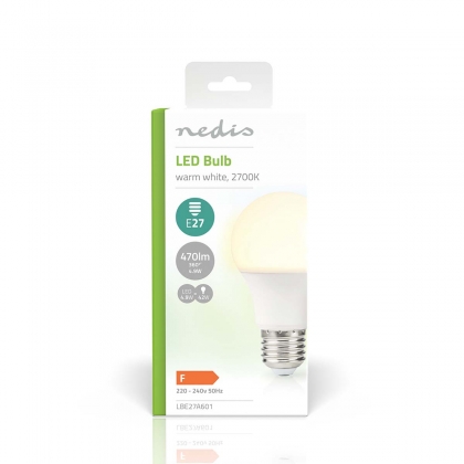 LED-Lamp E27 | A60 | 4.9 W | 470 lm | 2700 K | Warm Wit | Retrostijl | Frosted | 1 Stuks