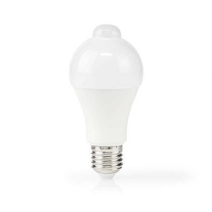 LED-Lamp E27 | A60 | 8.5 W | 806 lm | 3000 K | Wit | Retrostijl | Frosted | Bewegingsdetectie | 1 Stuks