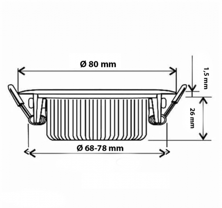 LED inbouwspot 5W DimToWarm 82mm 60gr rond verstelbaar wit