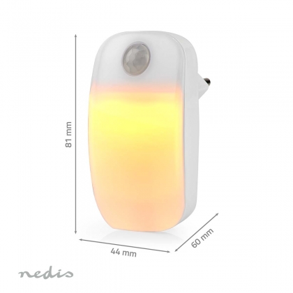 Nachtlampje met Stekker | Bewegingssensor | Dag / nacht-sensor | 0.55 W | 11 lm | Warm Wit