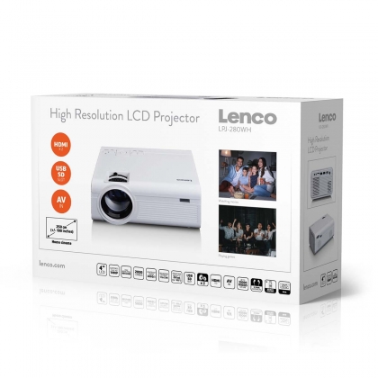 LCD Projector met hoge resolutie, ondersteunt Full HD 1080P inhoud Wit