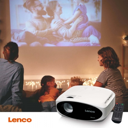 Full HD 1080P LCD-projector met Bluetooth Wit