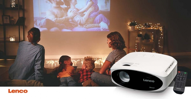 Full HD 1080P LCD-projector met Bluetooth Wit