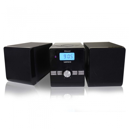 Micro set met CD/MP3 Bluetooth USB afstandsbediening Zwart