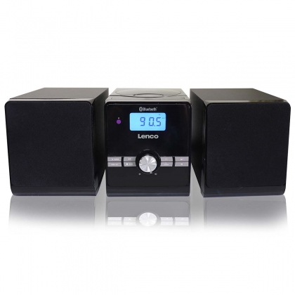 Micro set met CD/MP3 Bluetooth USB afstandsbediening Zwart