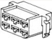 Autoconnector Fastin-Faston 6-polig male behuizing - wit