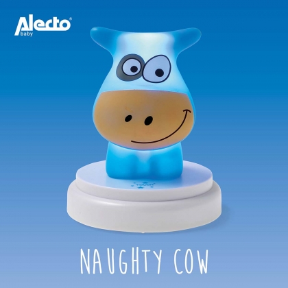 NAUGHTY COW LED nachtlampje koe blauw