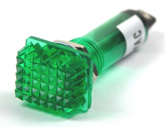 Neon controlelamp 12 x 16mm 230V groen