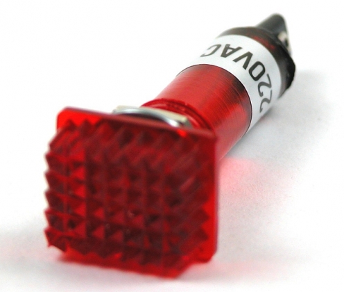 Neon controlelamp 12 x 16mm 230V rood