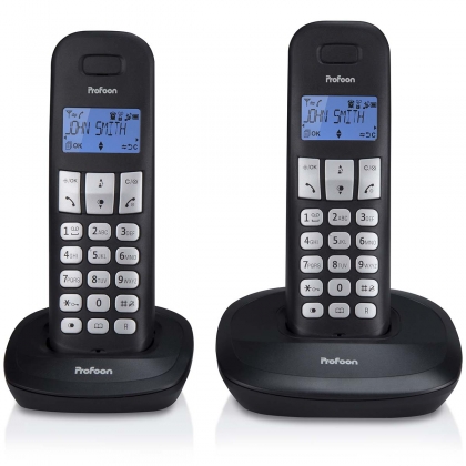 PDX-1120 DECT-telefoon met 2 handsets zwart