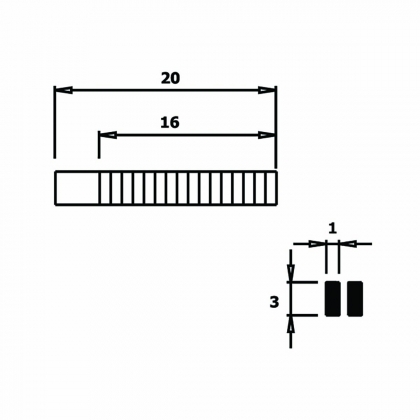 Platbektang met getande bek 146 mm