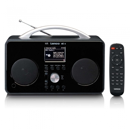 Internet DAB+/FM-radio met Bluetooth-afstandsbediening en oplaadbare batterij