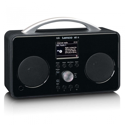 Internet DAB+/FM-radio met Bluetooth-afstandsbediening en oplaadbare batterij