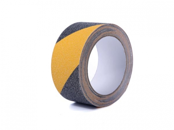 Reflecterende tape 5cm x 10m - Zwart/Geel