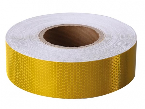 Honingraat reflecterende tape 5cm x 5m - Geel