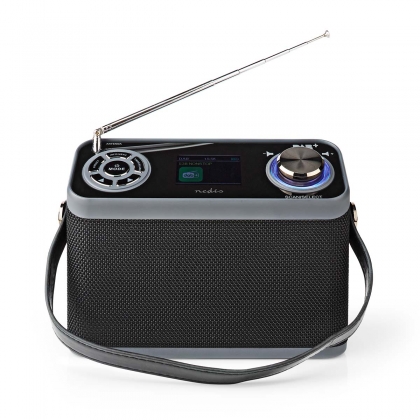 DAB+ Radio | Tafelmodel | DAB+ / FM | 2.4 " | Kleurenscherm | Batterij Gevoed / Netvoeding | Digitaal | 24 W | Bluetooth® | Koptelefoonoutput | Wekker | Slaaptimer | IP20 | Handgreep | Zwart