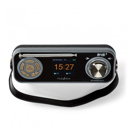 DAB+ Radio | Tafelmodel | DAB+ / FM | 2.4 " | Kleurenscherm | Batterij Gevoed / Netvoeding | Digitaal | 24 W | Bluetooth® | Koptelefoonoutput | Wekker | Slaaptimer | IP20 | Handgreep | Zwart