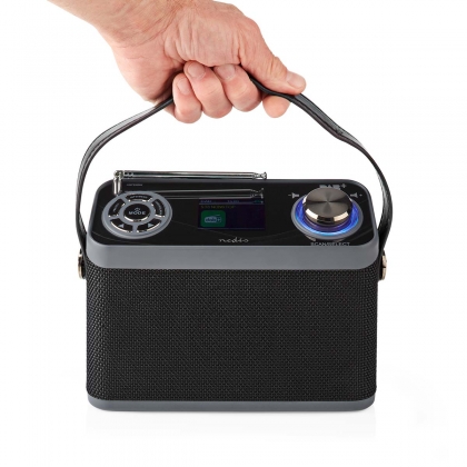 DAB+ Radio | Tafelmodel | DAB+ / FM | 2.4 " | Kleurenscherm | Batterij Gevoed / Netvoeding | Digitaal | 24 W | Bluetooth® | Koptelefoonoutput | Wekker | Slaaptimer | IP20 | Handgreep | Zwart